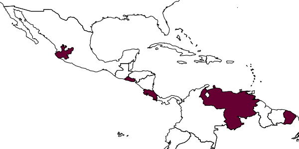 map of Melanocryptus whartoni     Kasparyan & Ruíz, 2008
